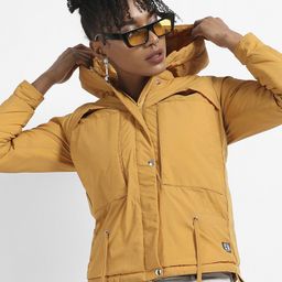 Campus Sutra Women Yellow Windcheater Longline Outdoor Sporty Jacket-picture-20