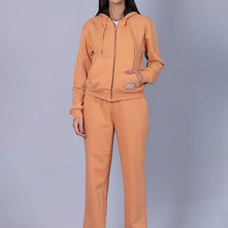 Muvazo Hooded Fleece Open Front Jacket-image-49