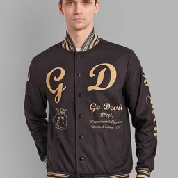 GO DEVIL Graphic Printed Mandarin Collar Bomber Jacket-picture-39