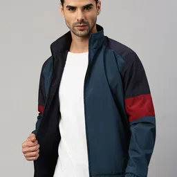 VOXATI Men Striped Longline Sporty Jacket-image-52