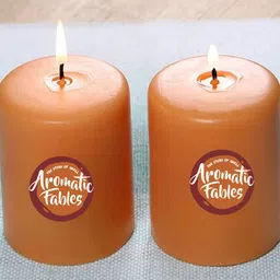Aromatic Fables Orange 2 Pieces Scented Pillar Candles-image-93