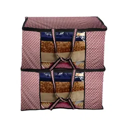 Stylista Beige & Black 2Pcs Printed Water Resistant Multi-Utility Organisers-10