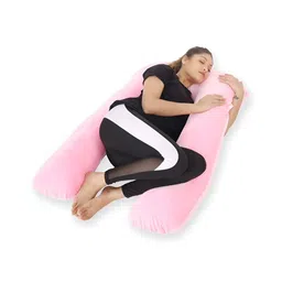 DADDY COOL Pink Fibre Filled Faux Velvet Lightweight Maternity Pillow-image-54