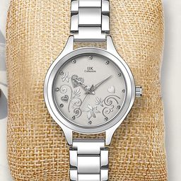 IIK COLLECTION Women Printed Dial & Stainless Steel Bracelet Style Straps Analogue Watch IIK-3040W-image-46