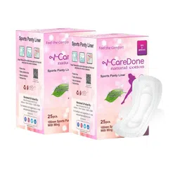 CareDone Set Of 2 Ultra Thin Organic Cotton Panty Liner - 25 Pads Each-103
