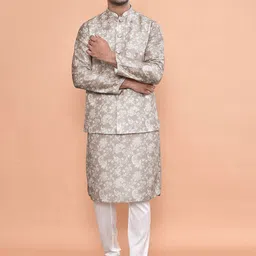 MAAHI FABS Men Floral Regular Kurta with Churidar-image-31