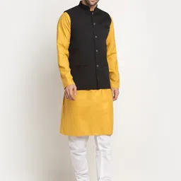 KRAFT INDIA Pure Cotton Kurta With Churidar & With Nehru Jacket-image-73