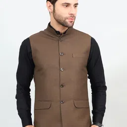 Wintage Woven Modi Nehru Jacket-15