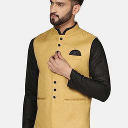 TAHVO Mandarin Collar Woven Nehru Jacket-picture-55