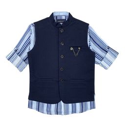 CHARCHIT Boys Navy Full Sleeve Jacket-42