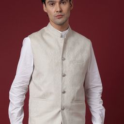 RARE RABBIT Men Corti Slim Fit Woven Nehru Jacket-78