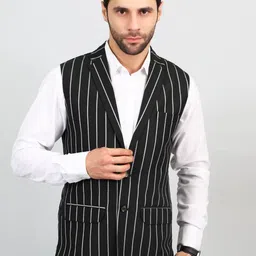 Wintage Striped Modi Nehru Jacket-picture-20