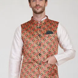 TAHVO Floral Printed Nehru Jackets-image-31