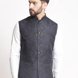 TREEMODA Men Embroidered Nehru Jackets-picture-52