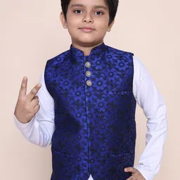 NAMASKAR Boys Printed  Woven Nehru Jacket-picture-57