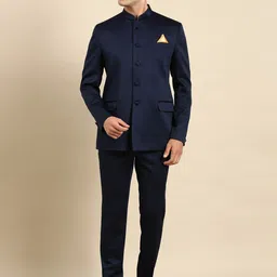 TheEthnic.Co 2 Piece Self-Design Bandhgala Suit-picture-0