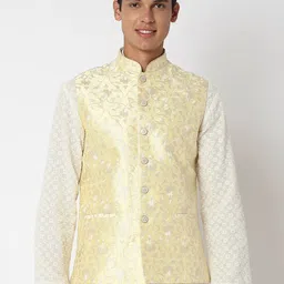 Ethnicity Woven Design Woven Nehru Jacket-18