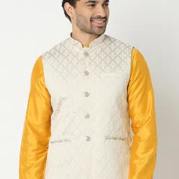 Ethnicity Woven-Designed Nehru Jacket-picture-9