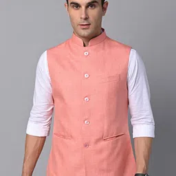 Vastraa Fusion Mandarin Collar Jute Cotton Nehru Jacket-picture-48