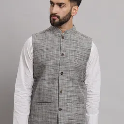 Latest Chikan Garments Mandarin Collar Nehru Jacket-12