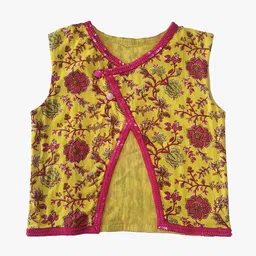 Jilmil Boys Ethnic Motifs Printed Pure Cotton Nehru Jackets-image-6