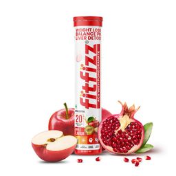 FITFIZZ Apple Cider Vinegar 20 Effervescent Tablets| 500mg ACV with 100mg Pomegranate Extract|ACV Tablets with Mother For Weight Loss, Boost Immunity & Digestion|Sugar Free|Red Apple Flavour Pack of 1 image 1