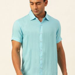 JAVINISHKA Men Slim Fit Semi Sheer Casual Shirt-image-68