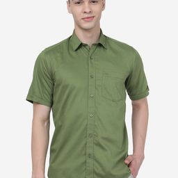 JADE BLUE Slim Fit Opaque Casual Pure Cotton Shirt-image-83