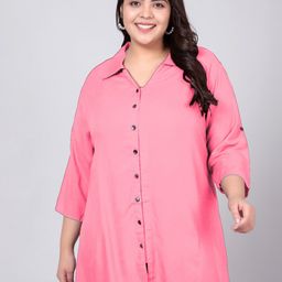 Indietoga Plus Size Longline Casual Shirt-picture-22
