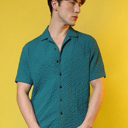 Campus Sutra Classic Self Design Casual Shirt-image-80