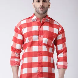 Hangup Men Buffalo Checked Slim Fit Casual Shirt-image-22