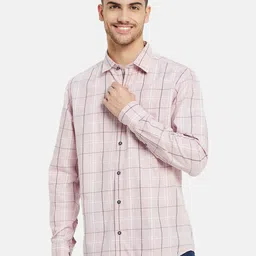 METTLE Checked Cotton Casual Shirt-image-4
