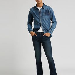 Pepe Jeans Slim Fit Spread Collar Long Sleeves Denim Weave Pure Cotton Casual Shirt-image-64