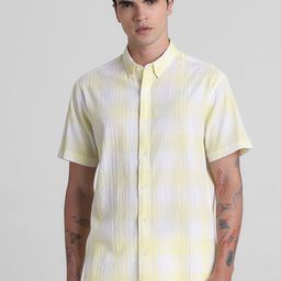 Jack & Jones Checked Button-Down Collar Casual Shirt-image-89
