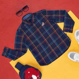 Pantaloons Junior Boys Checked Cotton Casual Shirt-image-35
