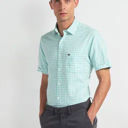 Arrow Sport Tartan Checked Casual Pure Cotton Shirt-picture-37