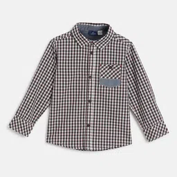 Chicco Boys Modern Gingham Checks Opaque Checked Casual Shirt-image-58