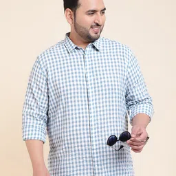 Sztori Classic Gingham Checks Opaque Checked Casual Shirt-image-62