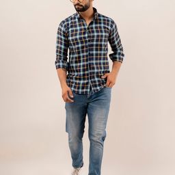 SURHI New Tartan Checks Opaque Cotton Casual Shirt-image-23