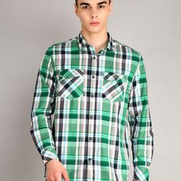 TIM PARIS Standard Tartan Checked Pure Cotton Casual Shirt-image-73