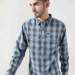 Wildcraft Comfort Tartan Checked Plaid Weave Cotton Casual Shirt-image-14