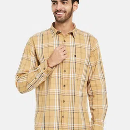 METTLE Tartan Checks Cotton Casual Shirt-image-46