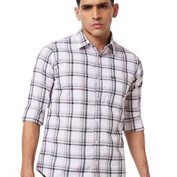 SPYKAR Slim Fit Tartan Checks Opaque Cotton Casual Shirt-picture-35