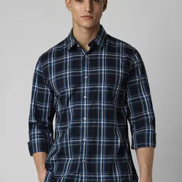Van Heusen Sport Men Slim Fit Tartan Checks Casual Shirt-image-62