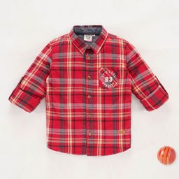 Ed-a-Mamma Boys Tartan Checks Cotton Casual Shirt-image-97