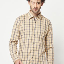 Crimsoune Club Slim Fit Checked Casual Pure Cotton Shirt-image-72