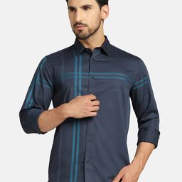 Blackberrys India Slim Fit Vertical Striped Pure Cotton Casual Shirt-picture-30