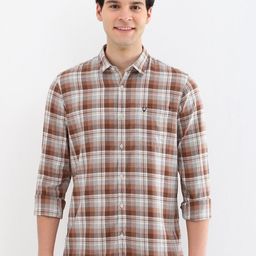 Allen Solly Men Custom Spread Collar Checked Cotton Casual Shirt-picture-37