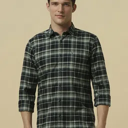 Allen Solly Men Custom Spread Collar Checked Cotton Casual Shirt-picture-47