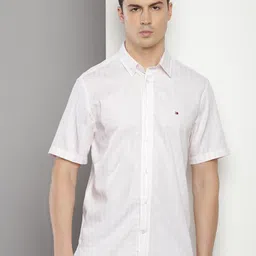 Tommy Hilfiger Grid Tattersall Checked Pure Cotton Casual Shirt-image-92